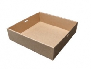 Brown Kraft Catering Tray SMALL 225x225x80mm ECT5 (Ctn of 100)