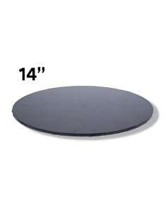 Cake Board 14" Round Masonite (MDF) - Black 5mm