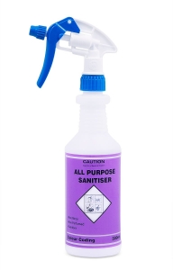 Colour Coded Bottle 500ml with Trigger - All purpose sanitiser