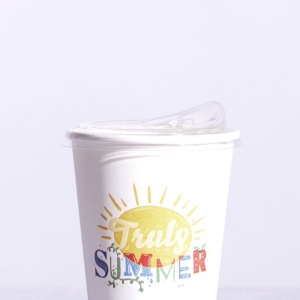 Clear Sip & Strawless RPET Lid to suit Truly Summer Cold Cup 12/16/22oz