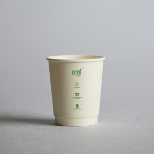 8oz Truly Eco WHITE Cup - Double Wall Uni-Fit (90mm)