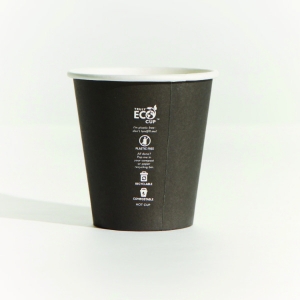 8oz Truly Eco BLACK Cup - Single Wall (80mm)