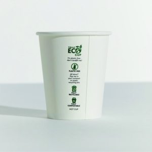 8oz/250ml Truly Eco WHITE Cup - Single Wall (80mm)