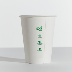 10oz/350ml Truly Eco WHITE Cup - Single Wall (80mm)
