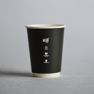 12oz Truly Eco BLACK Cup -Double Wall