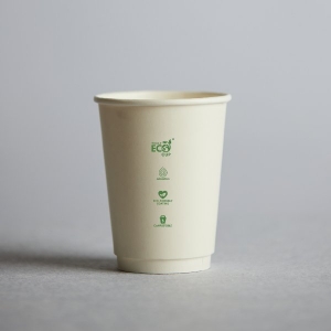 12oz Truly Eco WHITE Cup -Double Wall