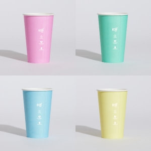 16oz/500ml Truly Eco PASTEL Cup - Single Wall (90mm)