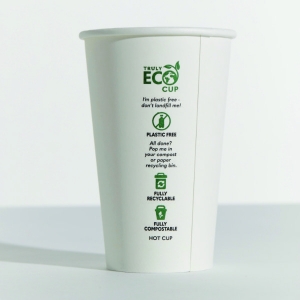 16oz/500ml Truly Eco WHITE Cup - Single Wall (90mm)