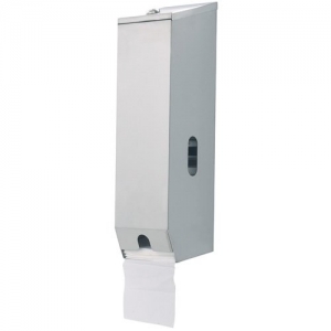 Stainless Steel Dispenser for Triple Standard SizeToilet Rolls