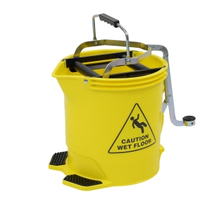 16Ltr Metal Wringer Bucket - Yellow