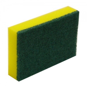 Commercial Green and Gold Sponge Scourer (Pk of 10)