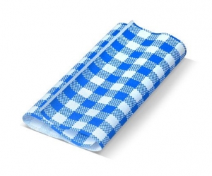 Grease Proof 400x330 35gsm Blue Gingham (Pk of 1000)
