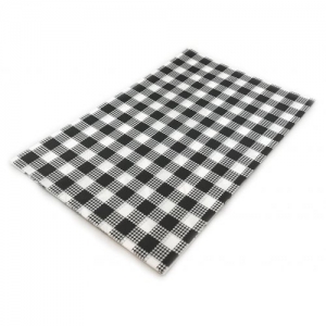 Grease Proof 200x330 35gsm Black Gingham (Pk of 1000)