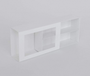 12 Macaron Box with Slide Cover & Clear Window