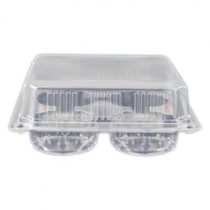 4 Muffin Container Clear