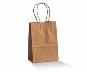 Brown Kraft Twist Handle Paper Bag - Baby 200x140x80mm