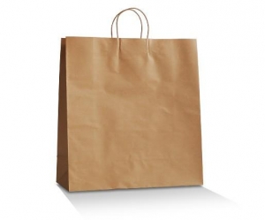 Brown Kraft Twist Handle Paper Bag - Large 480x400x125mm